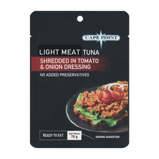 Cape Point Light Meat Tuna Shredded in Tomato & Onion Dressing 70g