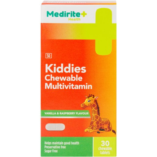 Medirite Kiddies Vanilla & Raspberry Multivitamin Chews 30 Pack