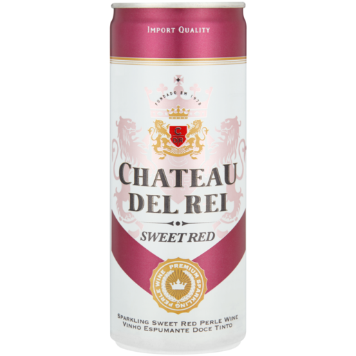 Chateau Del Rei Sparkling Sweet Red Wine Can 250ml