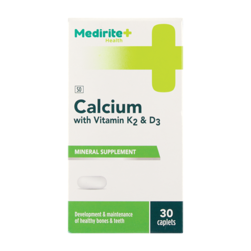 Medirite Calcium With Vitamin K2 & D3 Tablets 30 Pack