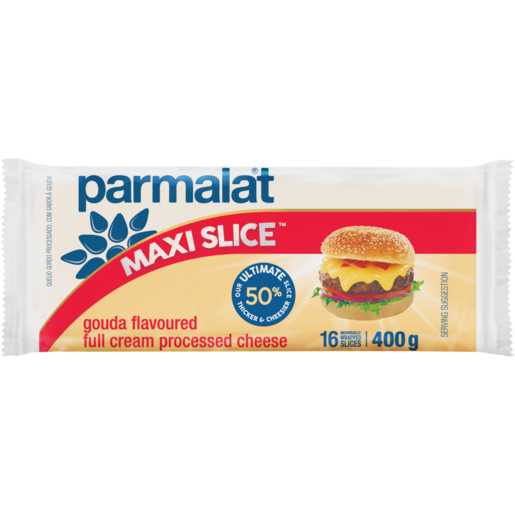 Parmalat Maxi Slice Gouda Flavoured Full Cream Processed Cheese Slices 16 x 25g