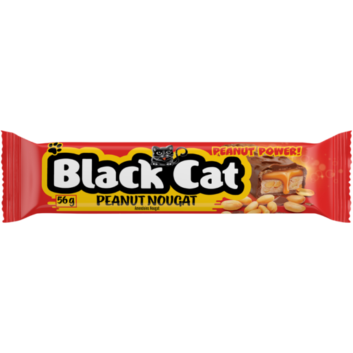 Black Cat Peanut Nougat Milk Chocolate Bar 56g
