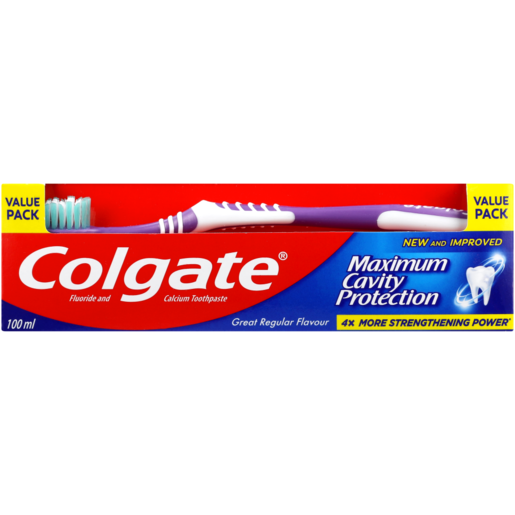 Colgate Maximum Cavity Protection Toothbrush & Toothpaste Value Pack
