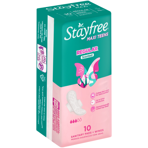 Stayfree Maxi Teens Scented Sanitary Pads 10 Pack