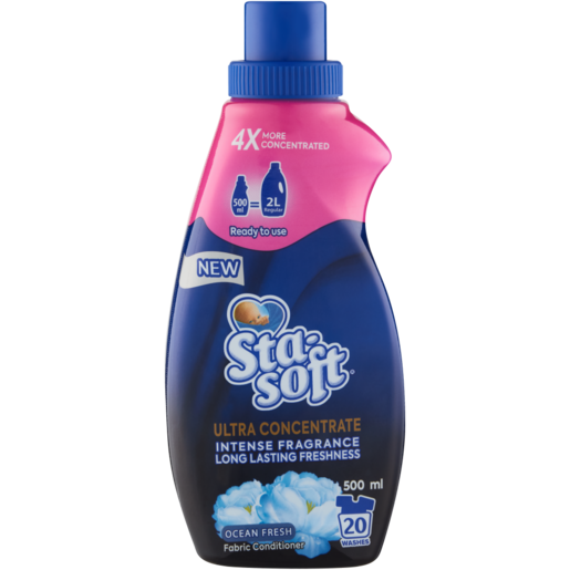 Sta-soft Ultra Concentrate Ocean Fresh Fabric Softener 500ml