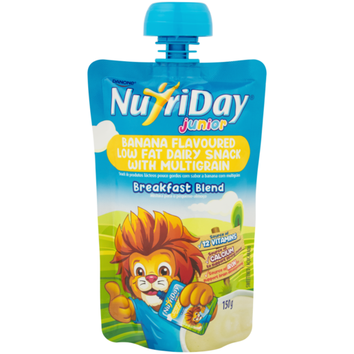 Danone NutriDay Junior Banana Flavoured Low Fat Dairy Snack With Multigrain 150g