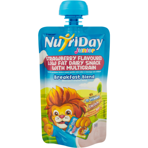 Danone NutriDay Junior Strawberry Flavoured Low Fat Dairy Snack With Multigrain 150g