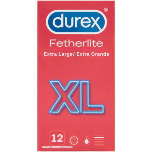 Durex XL Fetherlite Condoms 12 Pack