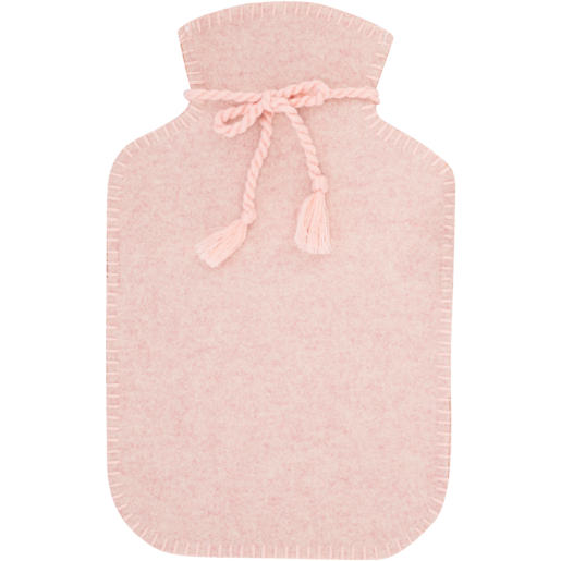 Hot Water Bottle With Pink Soft Touch Cover 2L