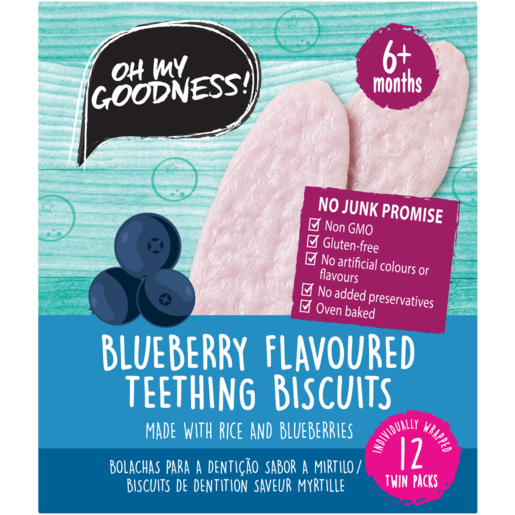 Oh My Goodness! Blueberry Flavoured Teething Biscuits 50g