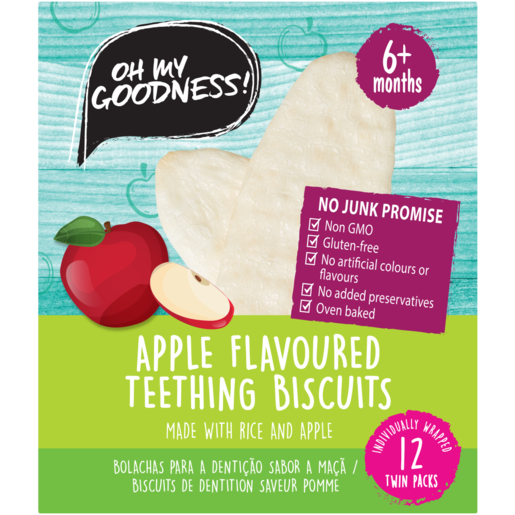 Oh My Goodness! Apple Flavoured Teething Biscuits 50g