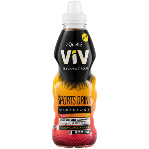 aQuellé Viv Pineberry Flavoured Sports Drink Bottle 600ml