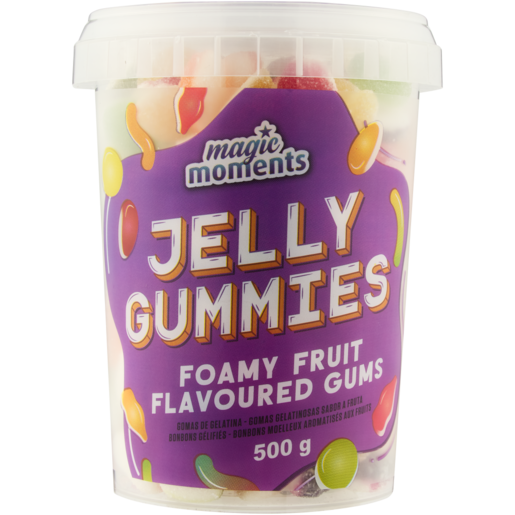 Magic Moments Jelly Gummies Foamy Fruit Flavoured Gums 500g