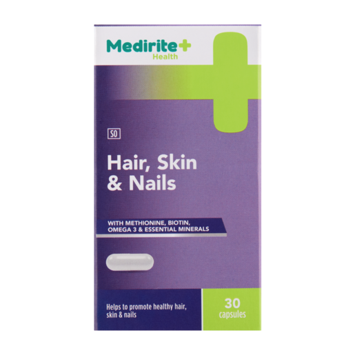 Medirite Hair, Skin & Nails Vitamin Capsules 30 Pack | Beauty Supplements |  Vitamins | Health & Beauty | Shoprite ZA