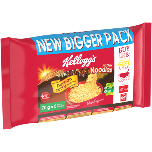 Kellogg's Durban Curry Flavoured Instant Noodles 8 x 70g