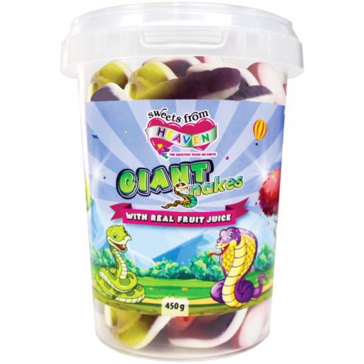 Sweets From Heaven Giant Snakes Tub 450g