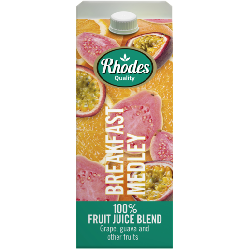 Rhodes Quality Breakfast Medley 100% Fruit Juice Blend Carton 2L