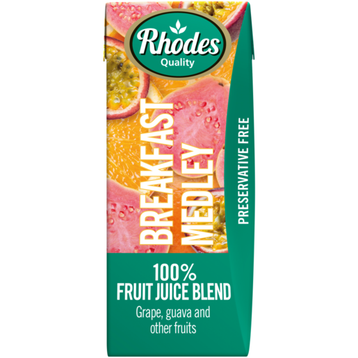 Rhodes Quality Breakfast Medley 100% Fruit Juice Blend 200ml