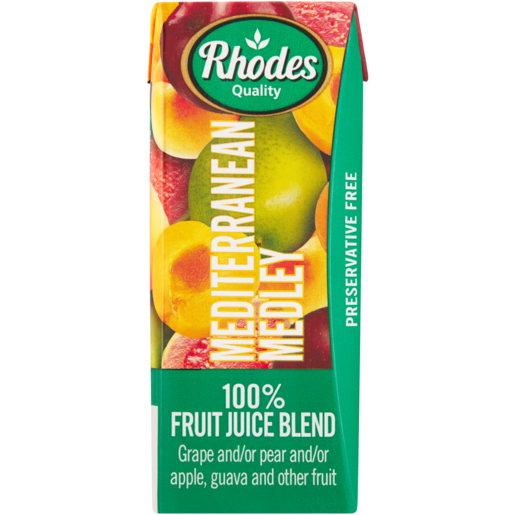Rhodes Mediterranean Medley 100% Fruit Juice Blend 200ml