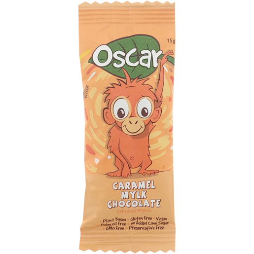 Oscar Caramel Flavour Vegan Milk Chocolate Bar 15g