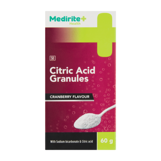 Medirite Cranberry Flavoured Citric Acid Granules 60g
