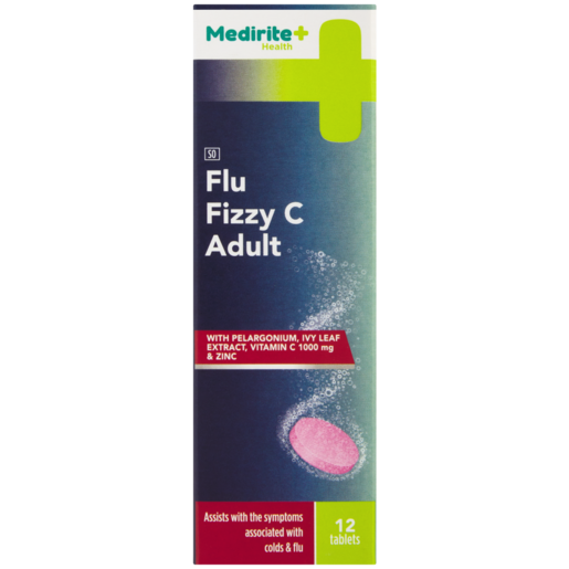 Medirite Adult Flu Fizzy C Tablets 12 Pack