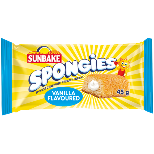 Sunbake Spongies Vanila Flavoured Mini Sponge Cake 45g