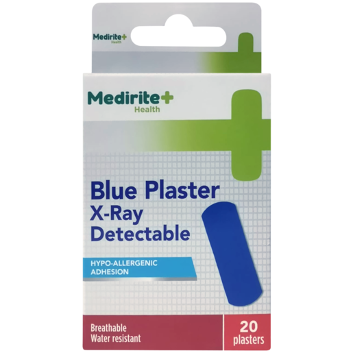 Medirite Blue X-Ray Detectable Plasters 20 Pack