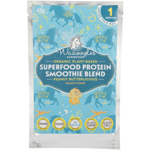 Wazoogles Peanut Butterlicious Superfood Protein Smoothie Blend 40g