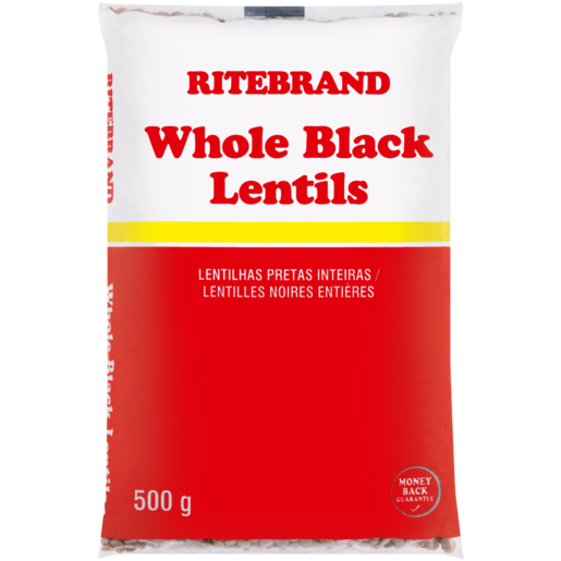 Ritebrand Whole Black Lentils 500g