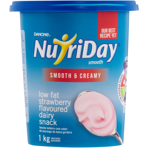 Danone NutriDay Smooth & Creamy Strawberry Flavoured Low Fat Dairy Snack 1kg