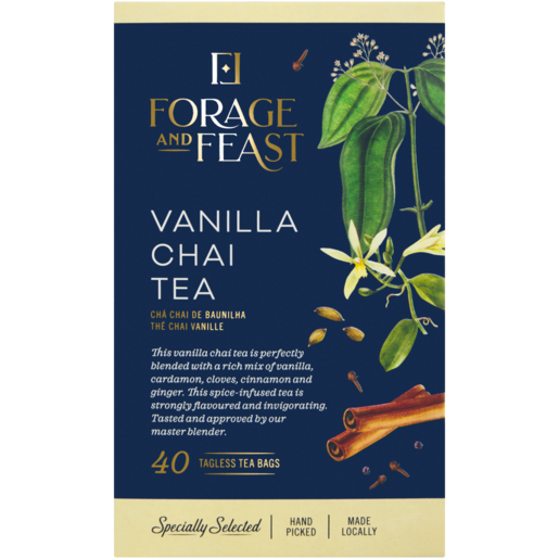 Forage And Feast Vanilla Chai Tagless Teabags 40 Pack