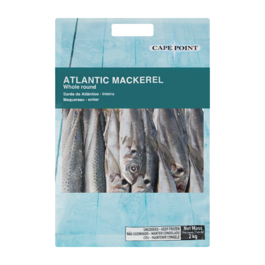 Cape Point Frozen Whole Round Atlantic Mackerel 2kg
