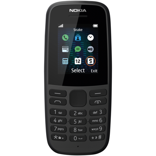 Nokia 105 AE Black Dual SIM Mobile Handset 4MB Vodacom
