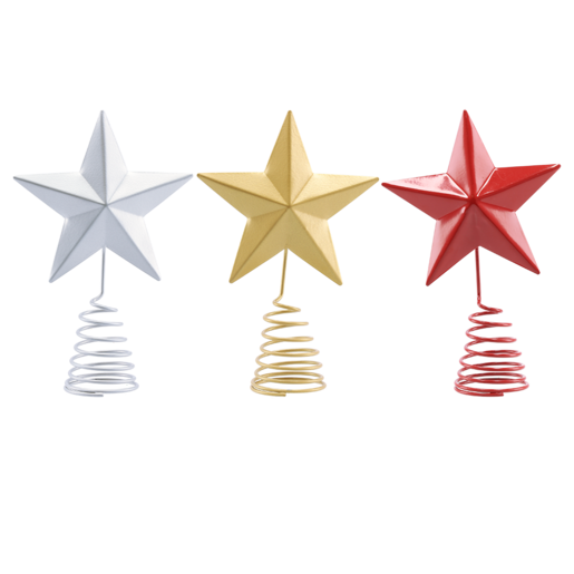 Small Metal Star Christmas Tree Top (Assorted Item - Supplied At Random)