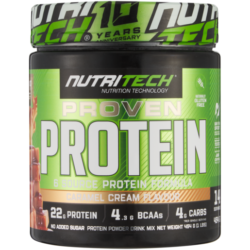 NutriTech Caramel Cream Proven Protein 6 Source Protein Formula 454g