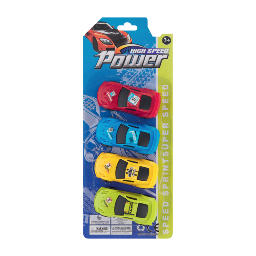High Speed Power Car 4 Pack
