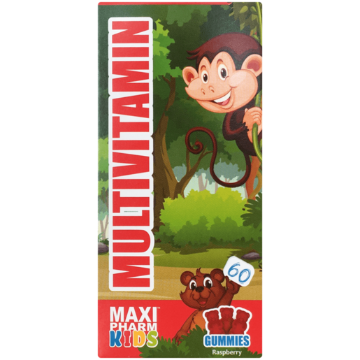 MaxiPharm Kids Raspberry Flavoured Multivitamin Gummies 60 Pack