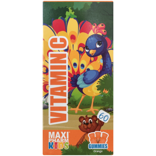 MaxiPharm Kids Orange Flavoured Vitamin C Gummies 60 Pack