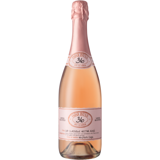 Odd Bins 36 Cap Classique Nectar Rosé Wine Bottle 750ml