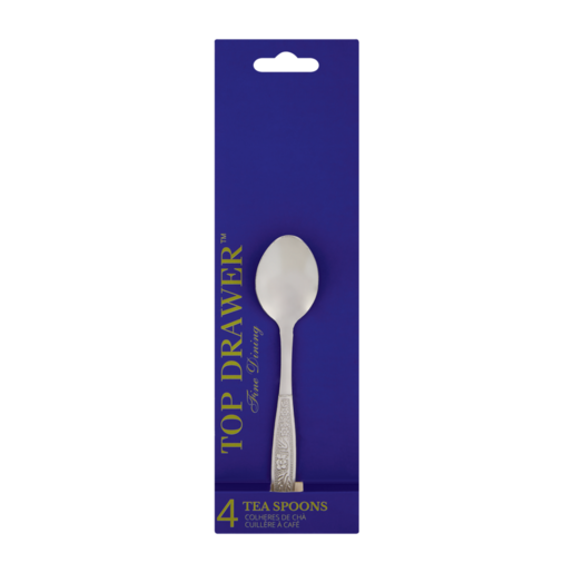 Top Drawer Fine Dining Tea Spoons 4 Pack