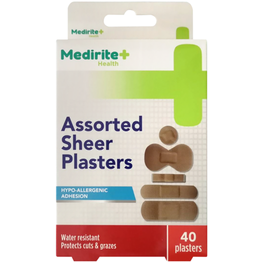 Medirite Assorted Sheer Plasters 40 Piece