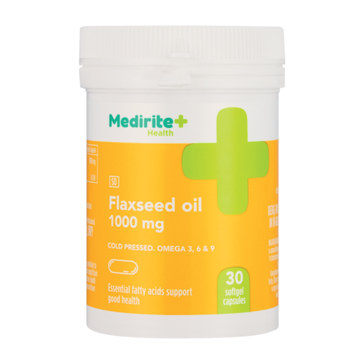 Medirite Flaxseed Oil Softgel Capsules 30 Pack
