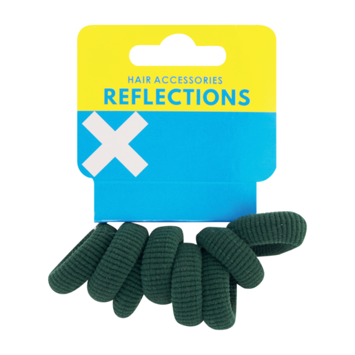 Reflections Green Knitted Elastics 8 Pack