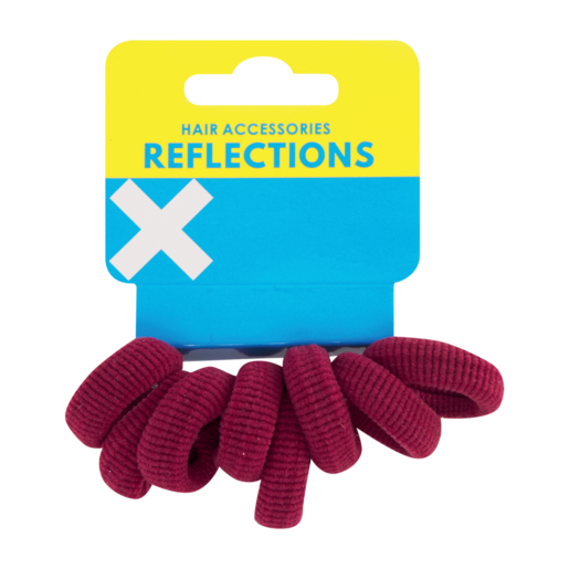 Reflections Maroon Knitted Elastics 8 Pack