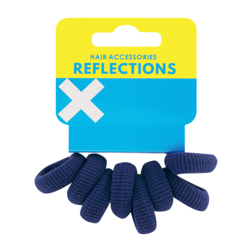 Reflections Navy Knitted Elastics 8 Pack