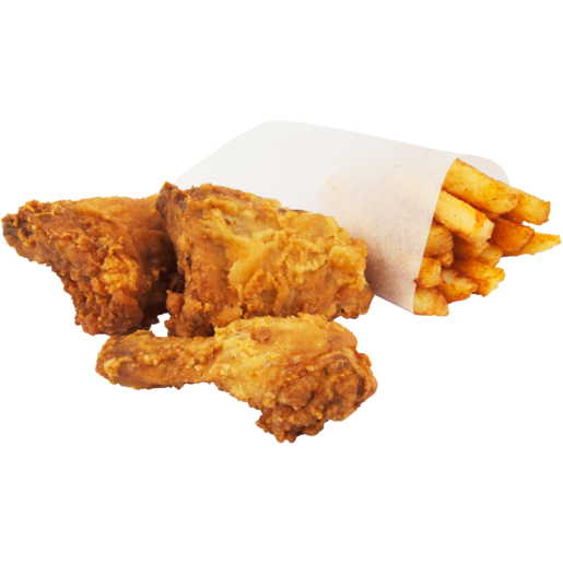ChicRite 3 Piece Fried Spicy Chicken & Chips Combo