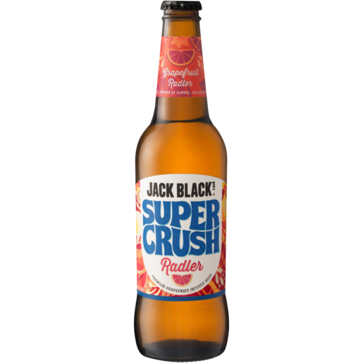 Jack Black's Super Crush Grapefruit Radler Beer Bottle 340ml