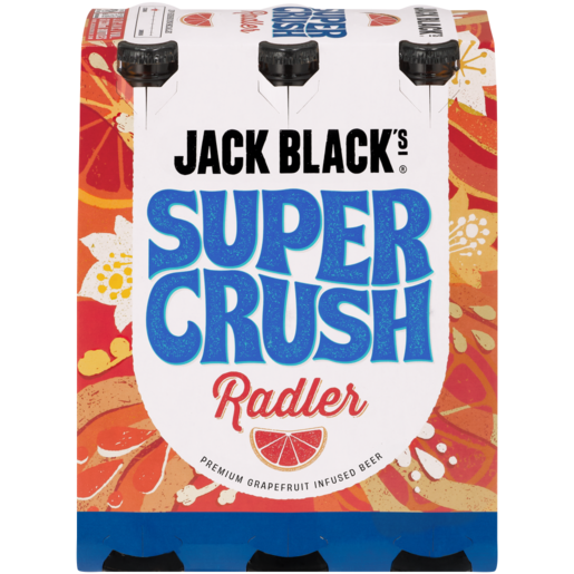 Jack Black's Super Crush Grapefruit Radler Beer Bottles 6 x 340ml