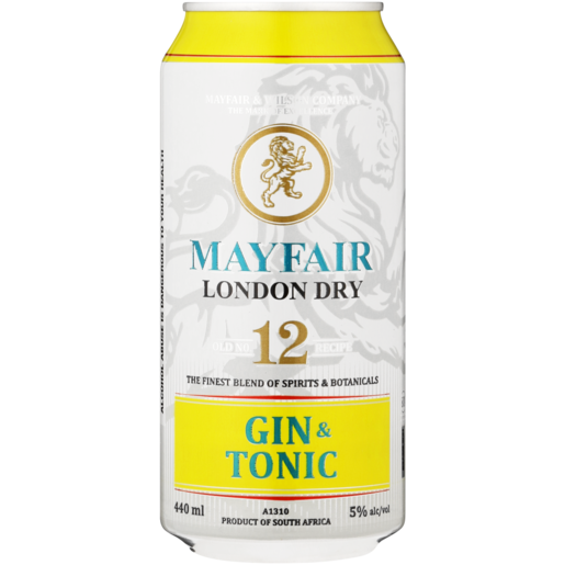 Mayfair Dry Gin And Tonic Can 440ml